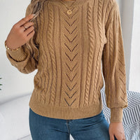 Sophia | Eleganter Pullover aus Zopfmusterstrick mit Lochmuster