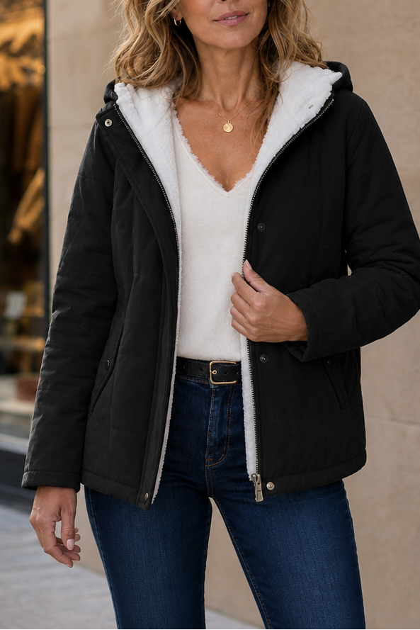 Coldbourne | Thickened Hooded Puffer Jacket – Cozy Winter Style for Women