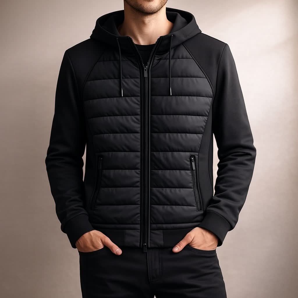 Ridgefield | Zip Hoodie – Comfortable Quilted Style for Men