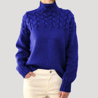 Luna | Pull à col roulé en maille torsadée, douillet et polyvalent