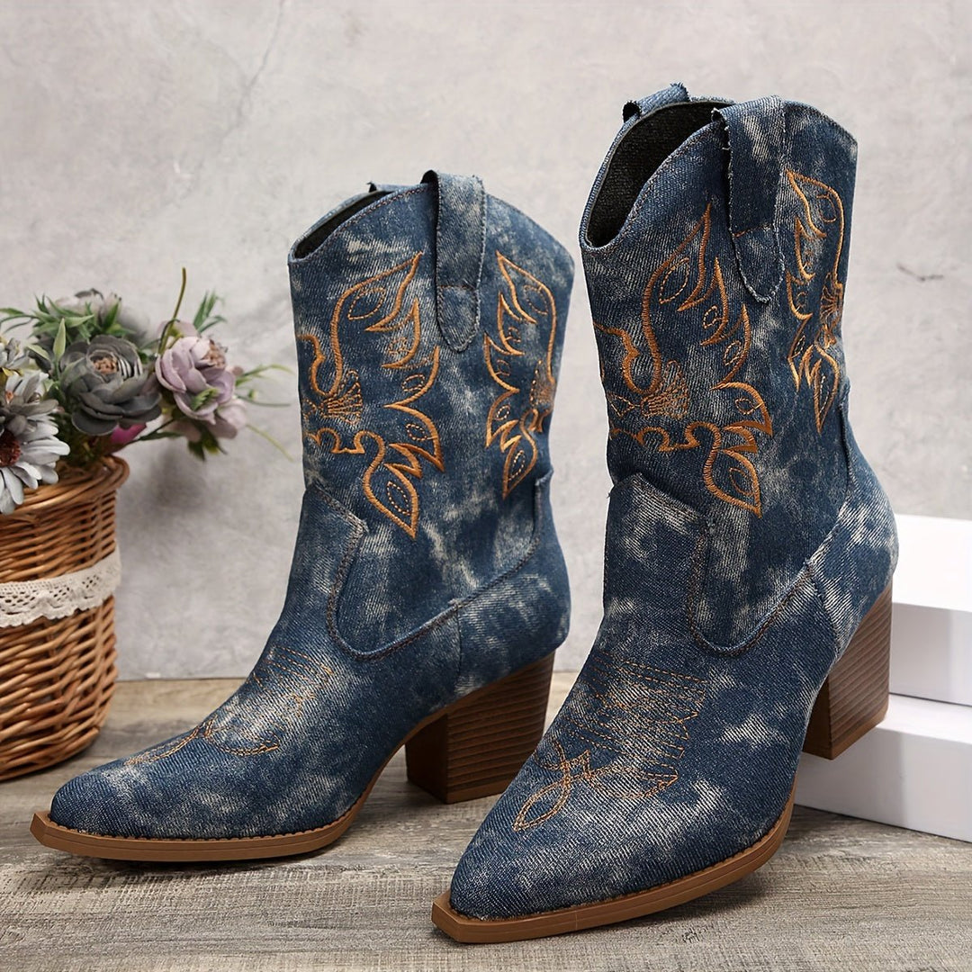 Katharina | Stivali da cowboy alla moda e senza tempo per polpacci larghi