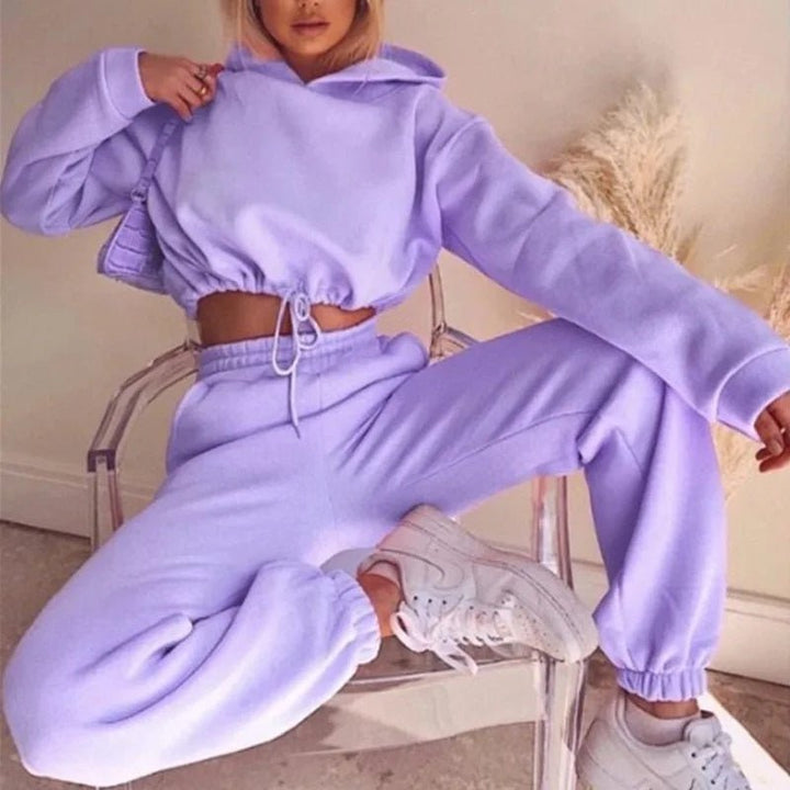 Drape | Two-Piece Tracksuit Set with Hood