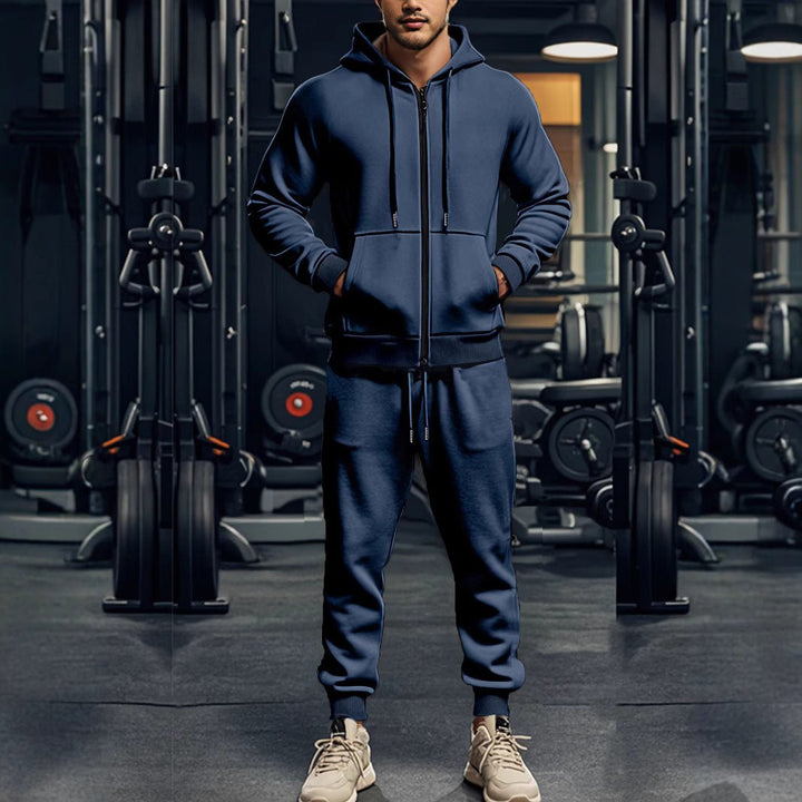 Drune | Men's Sports Tracksuit – Comfortable Zip-Up Hoodie