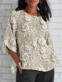 Simone | Blouse élégante et stylée décontractée à motifs floraux