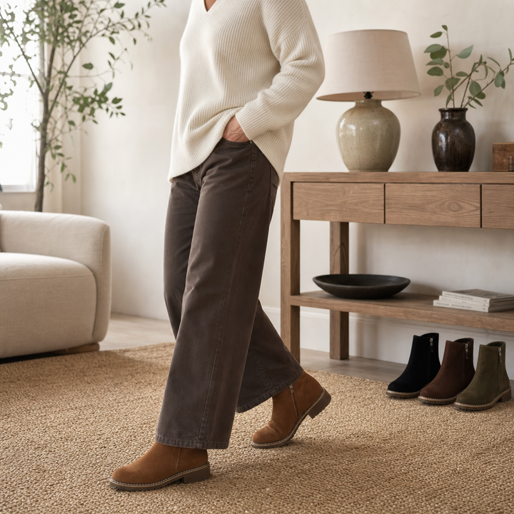 Wearbella | Ankle Boots – Faux Shearling-Lined for Women