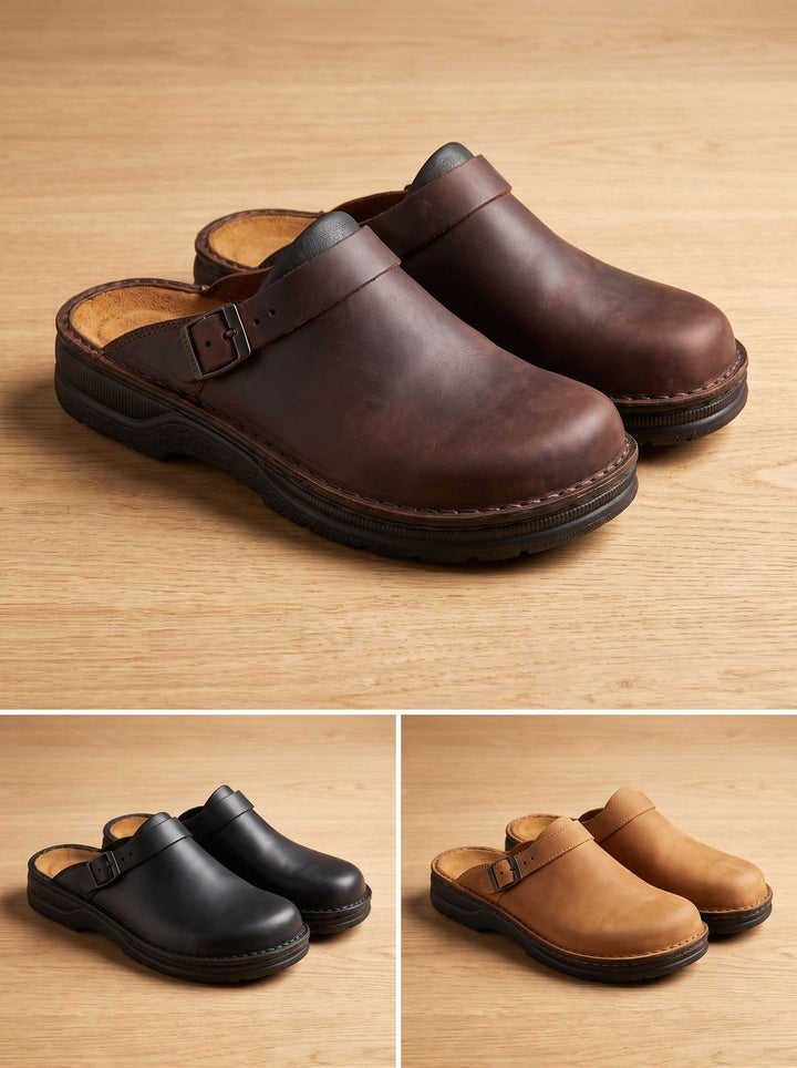 York | Orthopedic Clogs – Comfortable Leather Slip-On Design for Men