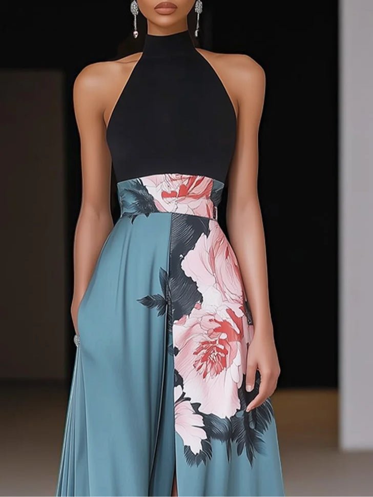 Janelle | A-Line Maxi Dress – Elegant Floral Design for Guests