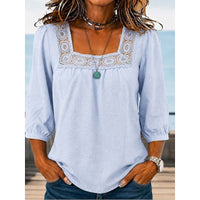 Clara | Elegante und stilvolle Bluse mit Spitzenbesatz