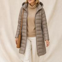 Adriana | Leichte und stilvolle lange gesteppte Steppjacke