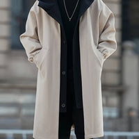 Sophia | Elegant Hooded Longline Trench Coat