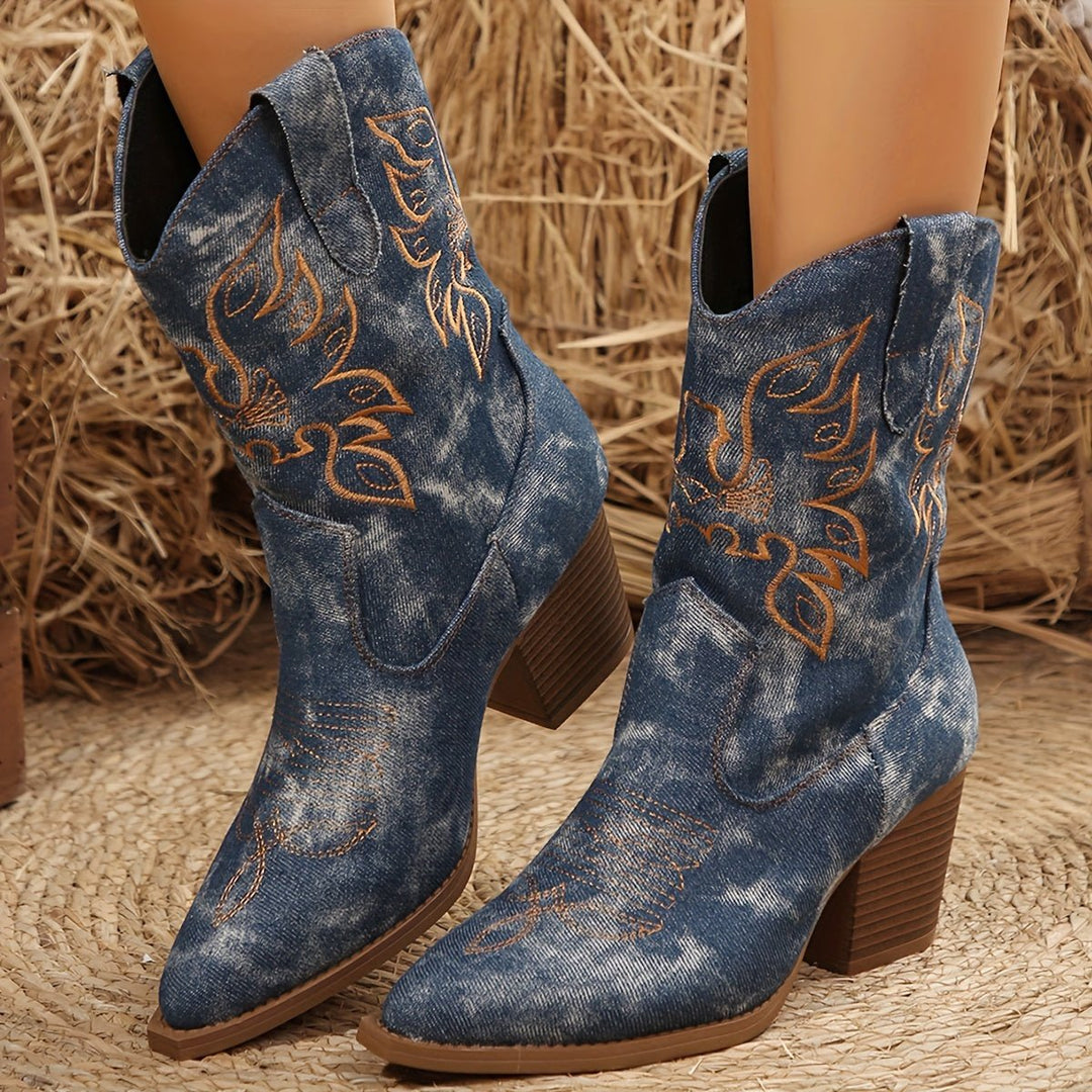 Katharina | Stivali da cowboy alla moda e senza tempo per polpacci larghi