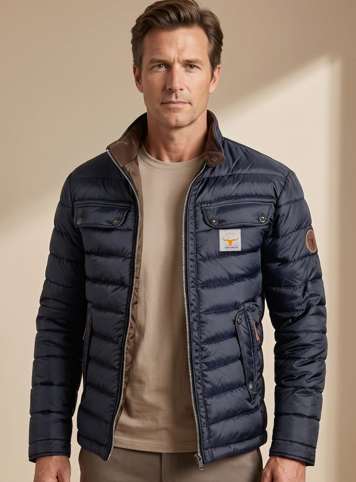 Alexander | Quilted Winter Jacket for Men with Stand Collar