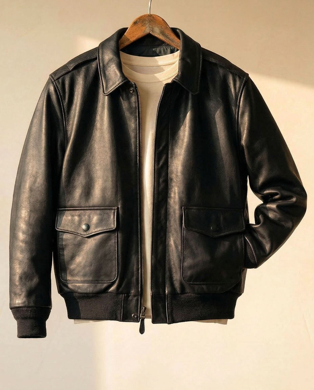Leonard | Leather Jacket – Refined Style with Comfort