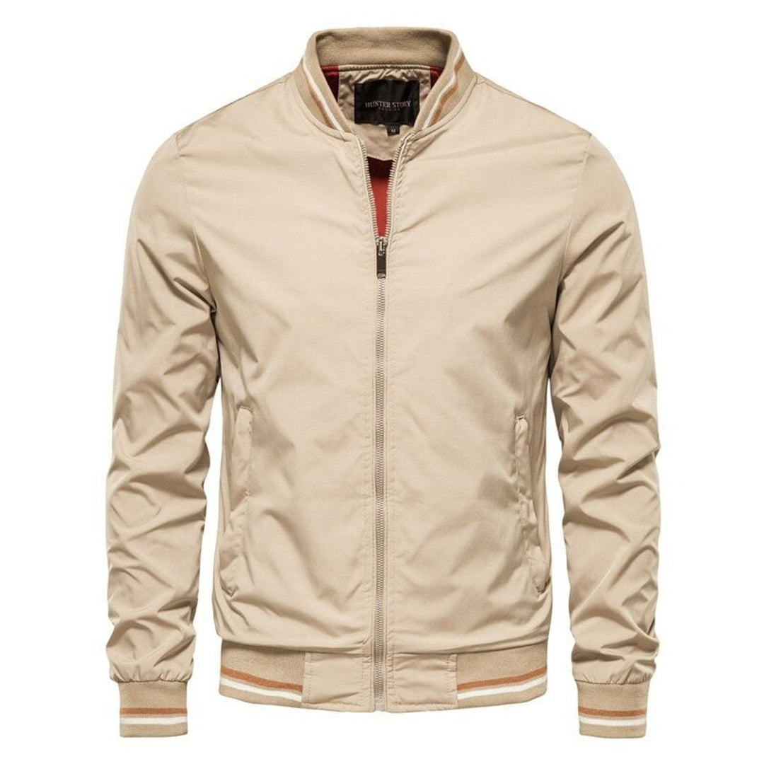 Arthur | Casual and Contrast Ribbed Bomber Jacket