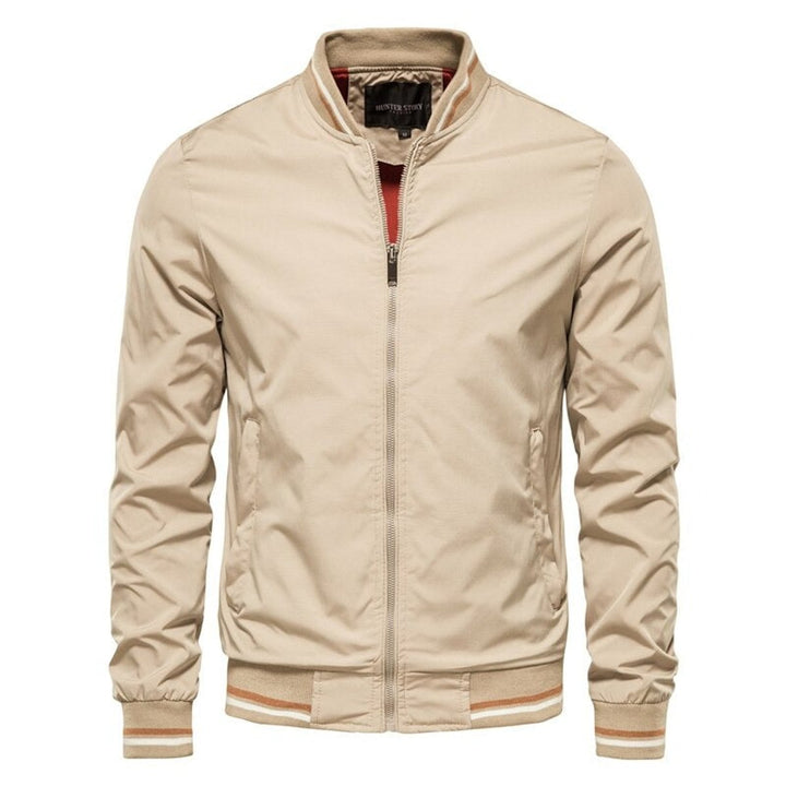 Arthur | Casual and Contrast Ribbed Bomber Jacket