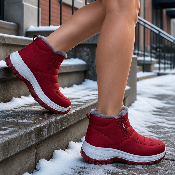 Frostella | Fur-Lined Ankle Boots – Cozy Waterproof Design for Women