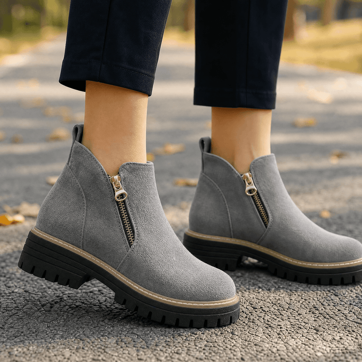 Stepara | Chelsea Boots – Soft Suede Side-Zip Design for Women