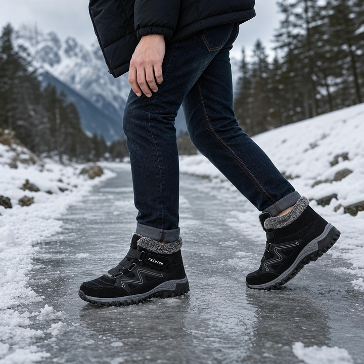 Cozywalk | Non-Slip Ankle Boots – Fleece-Lined Design for Winter