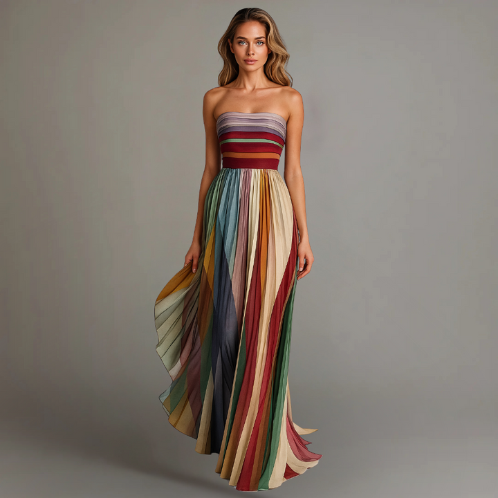 Judith | Pleated Maxi Dress for Summer Wedding Guests