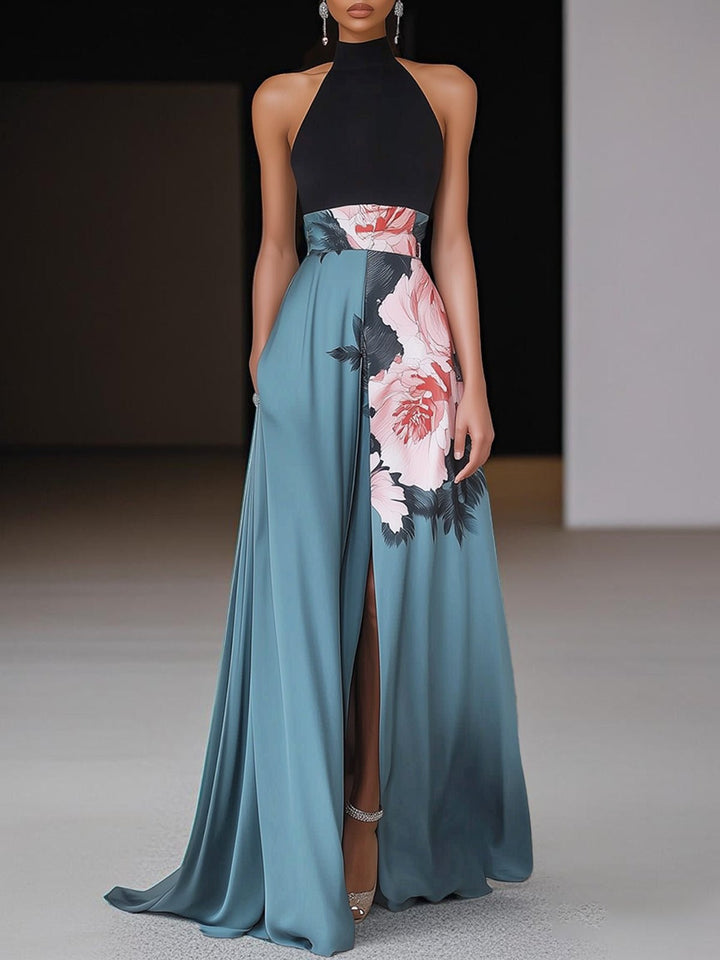 Janelle | A-Line Maxi Dress – Elegant Floral Design for Guests
