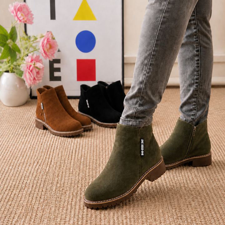 Wearbella | Ankle Boots – Faux Shearling-Lined for Women
