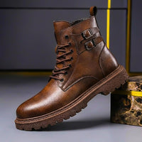 Marcus | Robusti stivali vintage in pelle con comfort ammortizzato