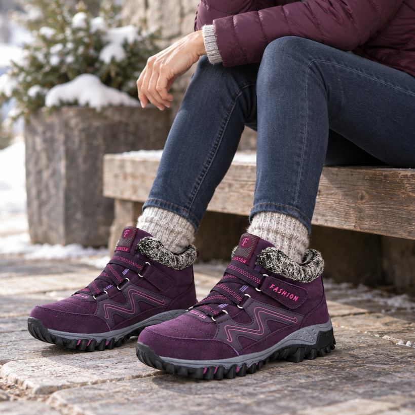 Cozywalk | Non-Slip Ankle Boots – Fleece-Lined Design for Winter
