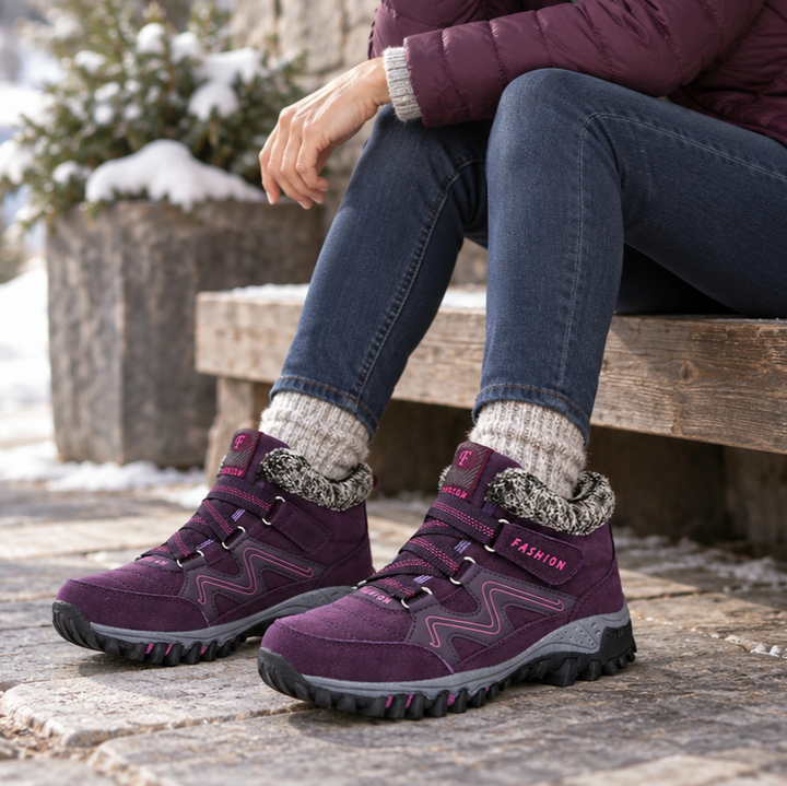 Cozywalk | Non-Slip Ankle Boots – Fleece-Lined Design for Winter