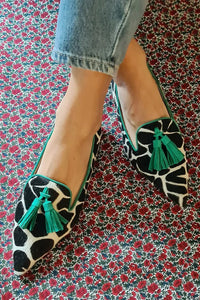 Sophie | Auffällige und schicke spitze Loafer mit Animal-Print