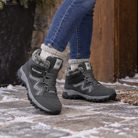 Cozywalk | Non-Slip Ankle Boots – Fleece-Lined Design for Winter