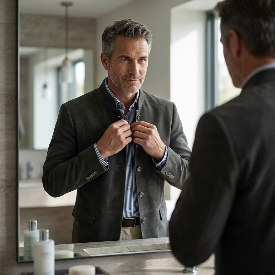 Owen | Mandarin-Collar Blazer Jacket for Men
