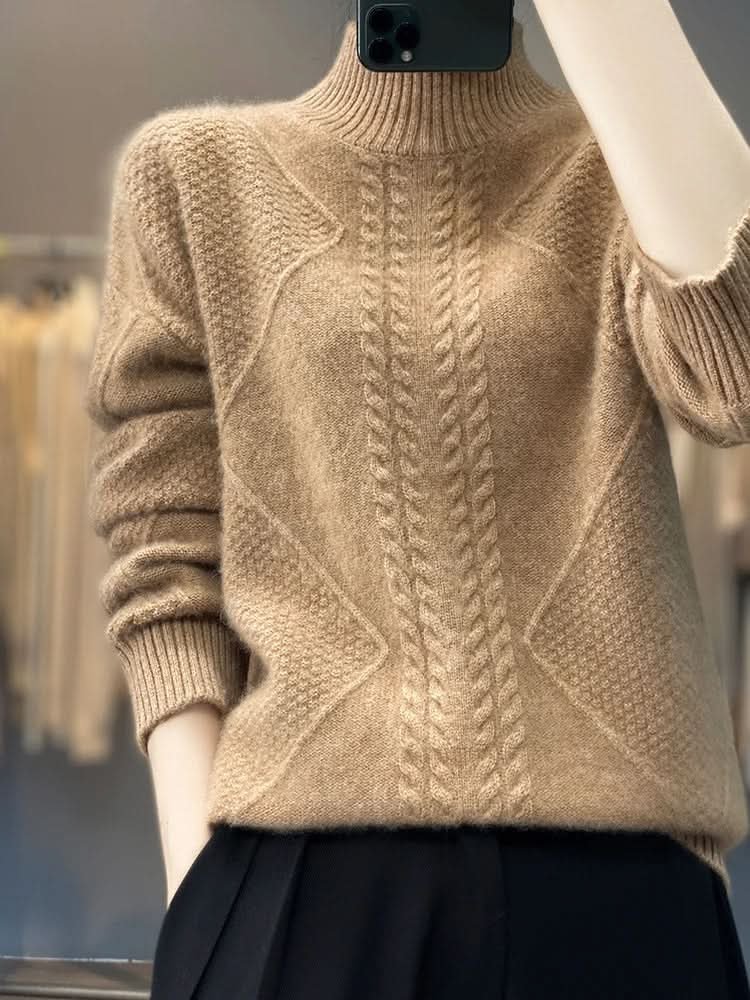 Cleo | Cashmere Sweater – Luxuriously Soft Turtleneck Style for Women