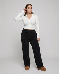 Ursula | Pantaloni eleganti in pile a gamba larga per uno stile quotidiano confortevole
