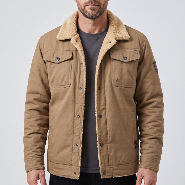 Caden | Fleece Bomber Jacket for Men – Cozy Rugged Design