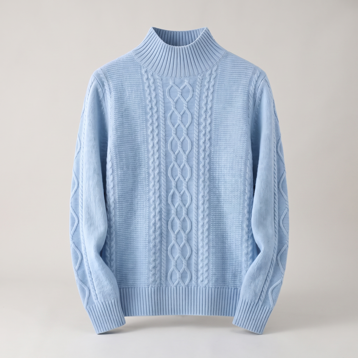 Lambswool | Turtleneck Sweater – Soft & Unique Pattern for Women