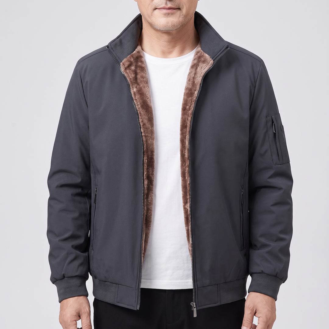 Mason | Cozy Fleece Bomber Jacket for Rugged Winter Style