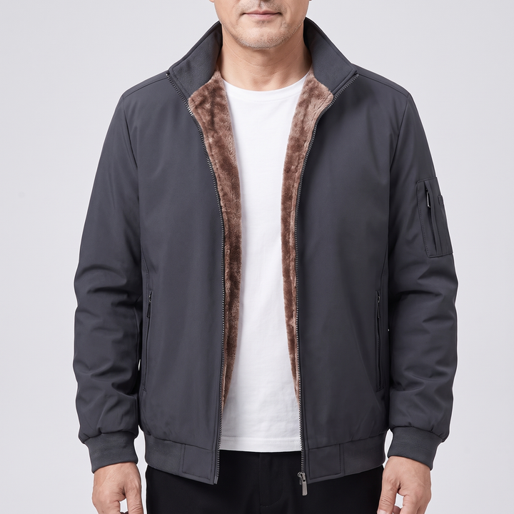 Mason | Cozy Fleece Bomber Jacket for Rugged Winter Style