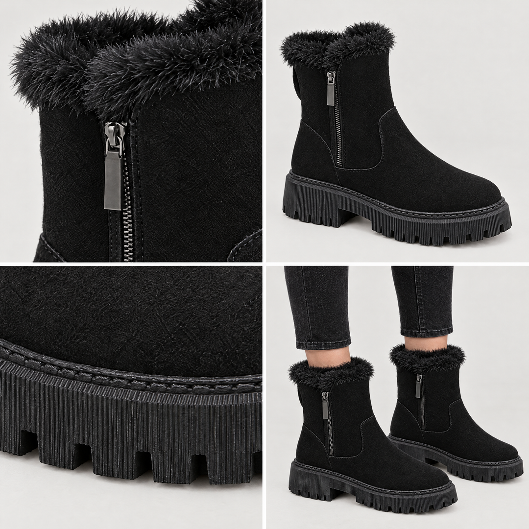Kendra | Winter Ankle Boots – Cleated Sole Style for Women