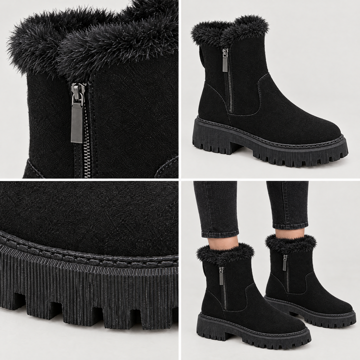 Kendra | Winter Ankle Boots – Cleated Sole Style for Women