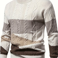 Nolan | Maglione raffinato in maglia a trecce con blocchi di colore