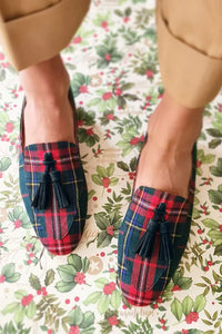 Charlotte | Klassische und stilvolle Loafer mit Tartan-Fransen