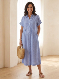 Charlotte | Abito midi a righe elegante e confortevole