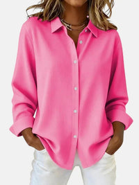 Camille | Farbenfrohe drapierte Bluse für mühelose Eleganz