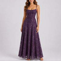 Emma | Bequemes florales Korsett-Maxikleid für eine Herbsthochzeit