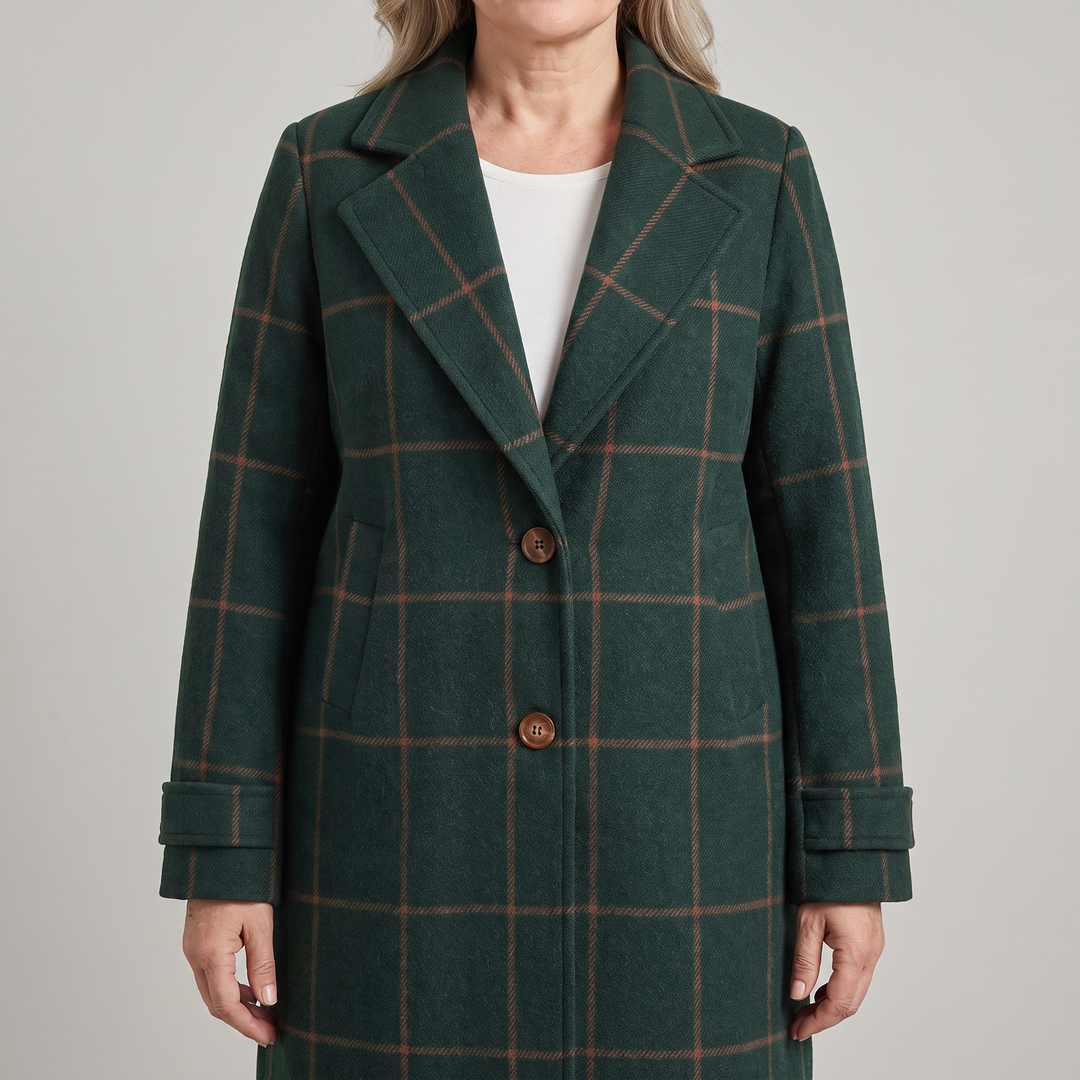 Coralyn | Checkered Coat – Timeless Elegance for Women