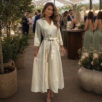 Hannah | Schickes und elegantes Midikleid mit Kragen und Wickeldesign