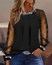 Aria | Top in mesh con paillettes, elegante e scintillante