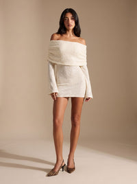 Camila | Glamorous Sequin Off-Shoulder Party Mini Dress