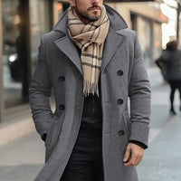 James | Sophisticated Wool-Blend Double-Breasted Trench Coat