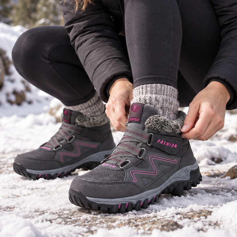 Cozywalk | Non-Slip Ankle Boots – Fleece-Lined Design for Winter